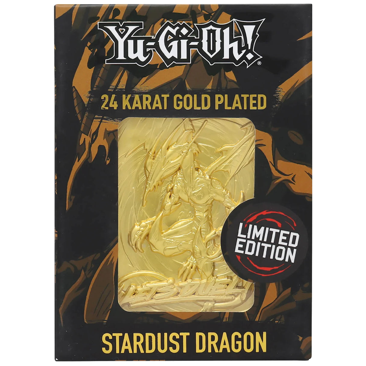 Limited Edition 24k Gold Plated Stardust Dragon Metal Ingot - Yu-Gi-Oh!