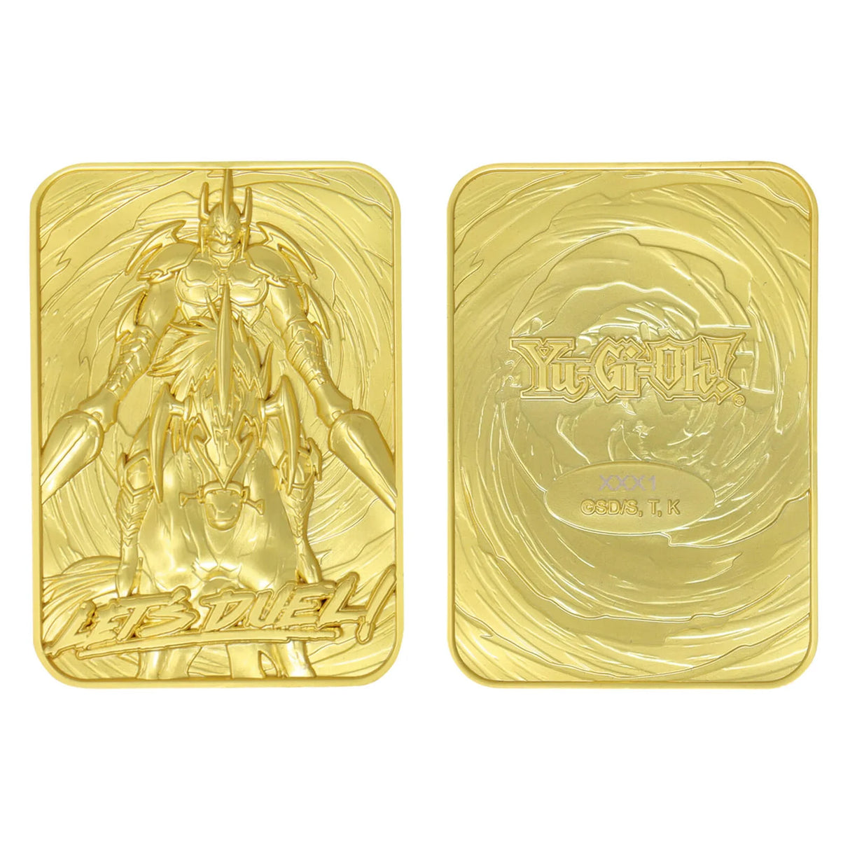 Limited Edition 24k Gold Plated Gaia the Fierce Knight Metal Ingot - Yu-Gi-Oh!