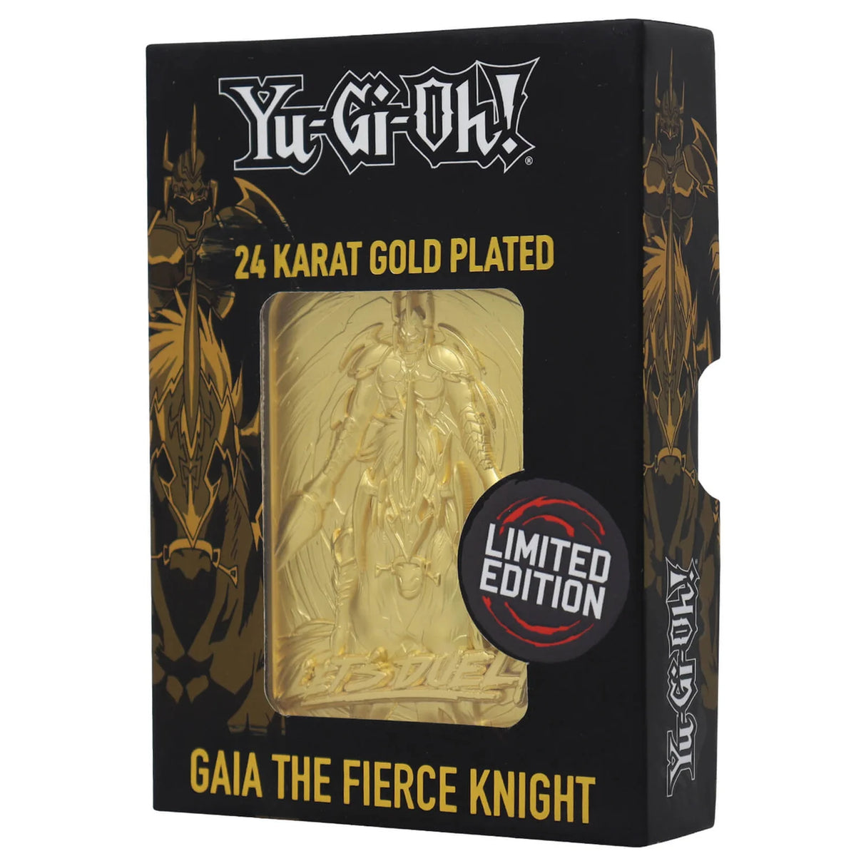 Limited Edition 24k Gold Plated Gaia the Fierce Knight Metal Ingot - Yu-Gi-Oh!