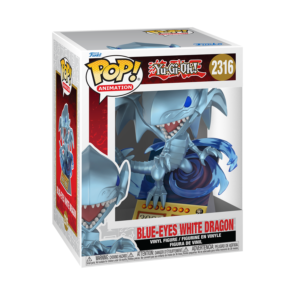 Yu-Gi-Oh! Funko POP! Blue Eyes White Dragon Card Premium Vinyl Figure