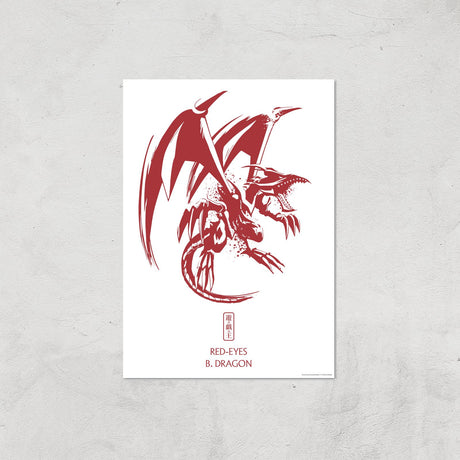Yu-Gi-Oh Red Eyes Black Dragon Giclee Art Print