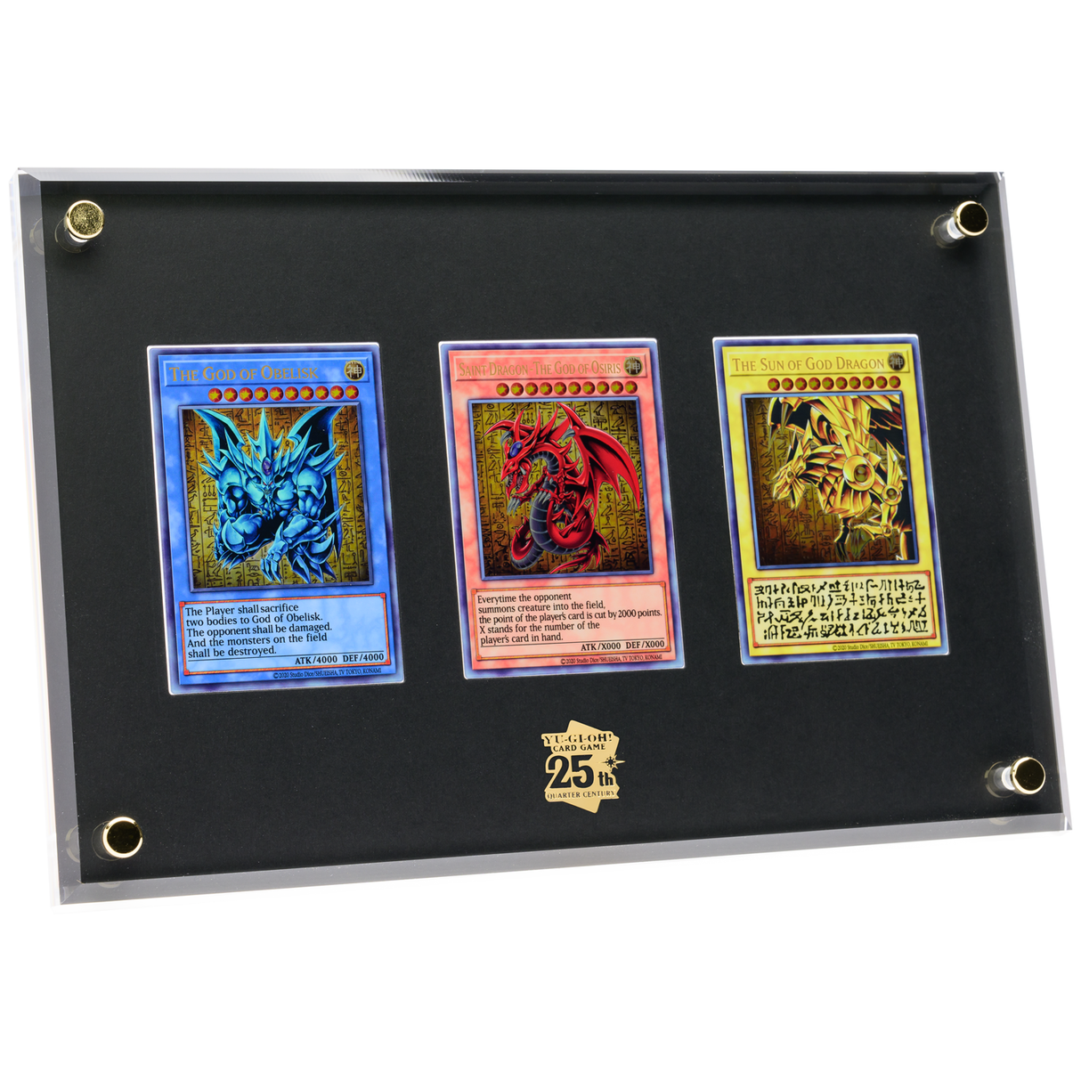 Yu-Gi-Oh! Trading Card Game Stainless Steel Egyptian God Cards (Including Ultra Rare Black Luster Soldier Card)