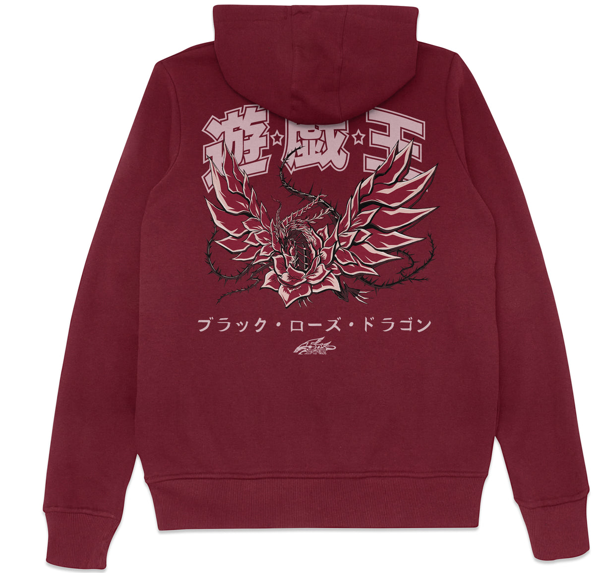 Black Rose Dragon Hoodie - Burgundy