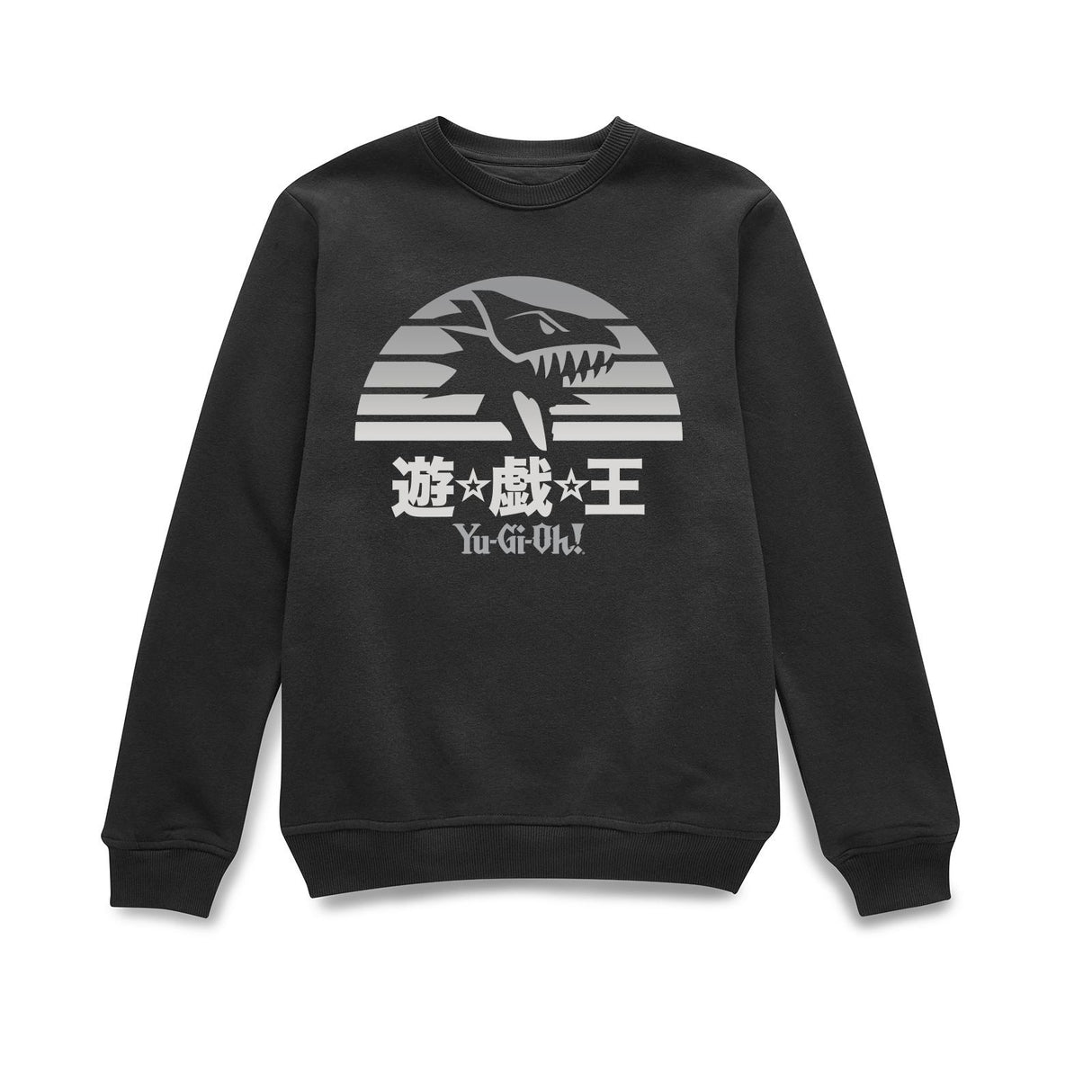 Yu-Gi-Oh Blue Eyes White Dragon Rising Sun Sweatshirt - Black