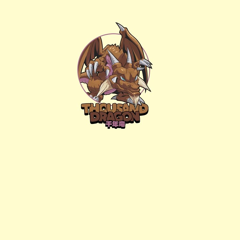 Thousand Dragon Chibi Unisex T-Shirt - Cream