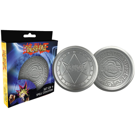 Set of 4 Embossed Metal Coasters - Yu-Gi-Oh!