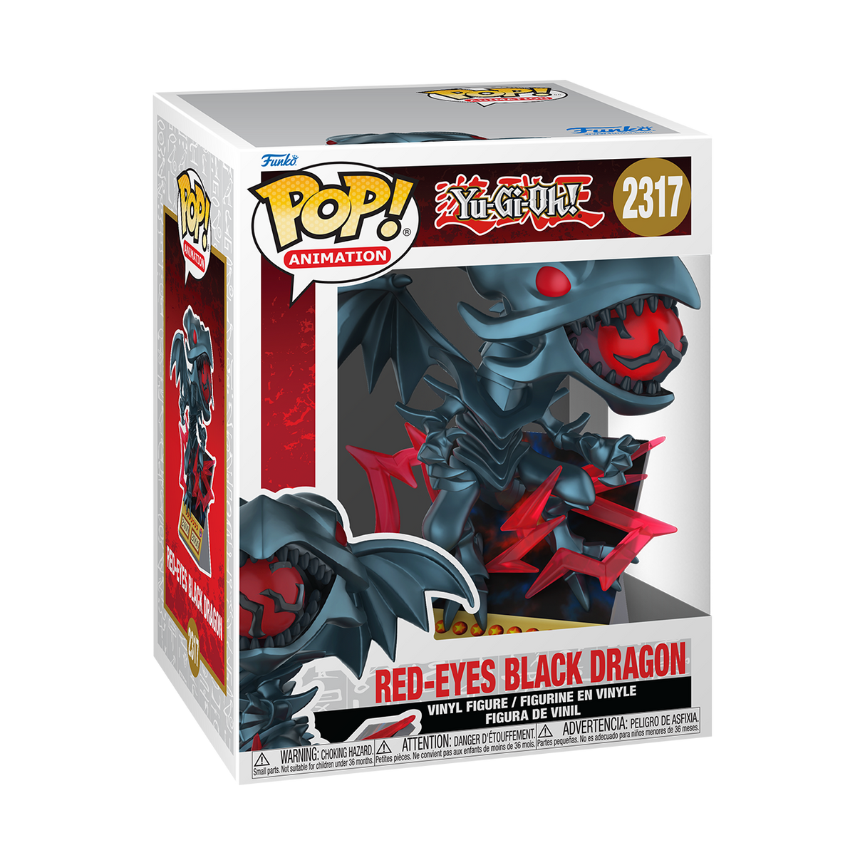 Yu-Gi-Oh! Funko POP! Red Eyes Black Dragon Card Premium Vinyl Figure