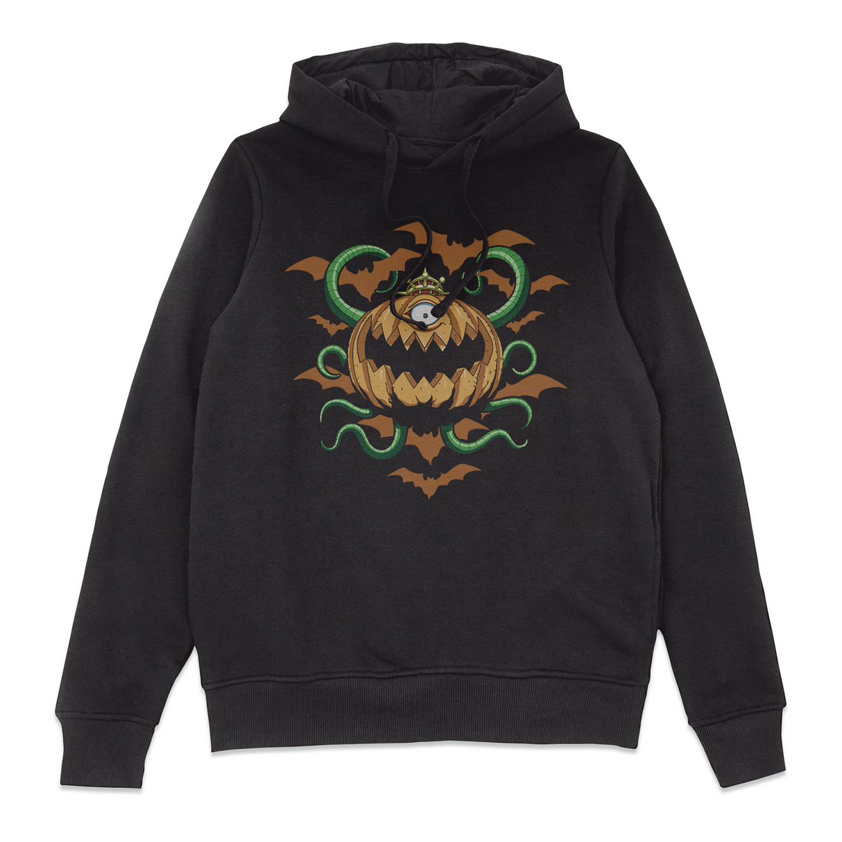 Pumpking The King Of Ghosts Hoodie - Black