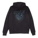 Blue-Eyes White Dragon Textured Hoodie - Black