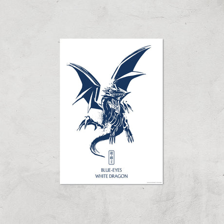 Yu-Gi-Oh Blue-Eyes White Dragon Giclee Art Print 