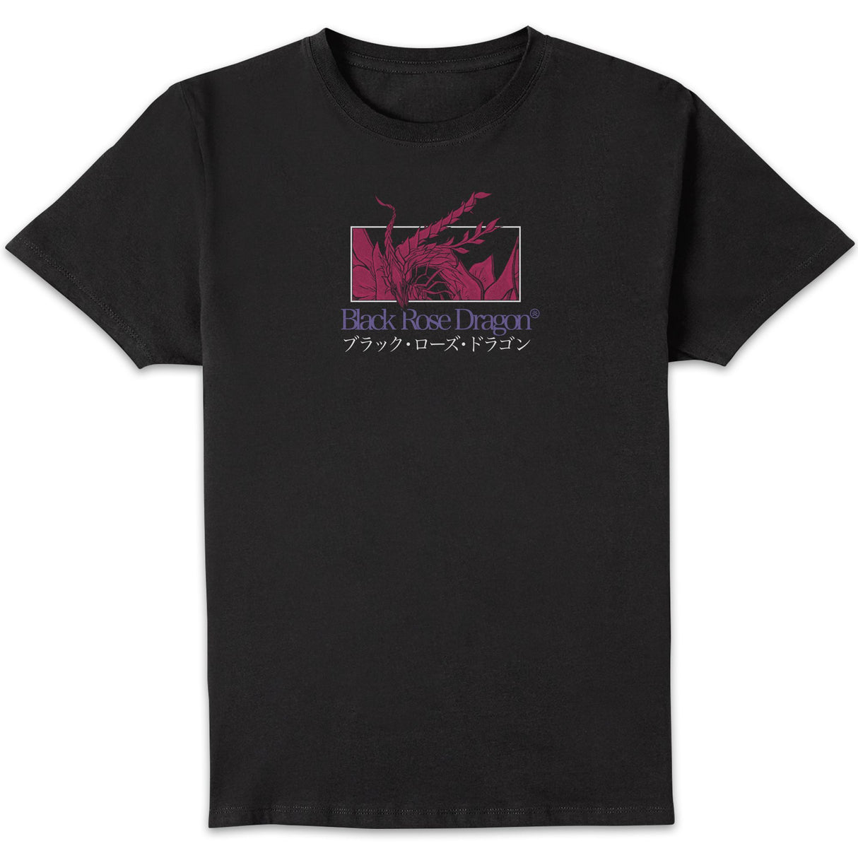 Black Rose Dragon T-Shirt - Black
