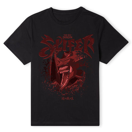 Yu-Gi-Oh Slifer The Sky Dragon Textured Men's T-Shirt - Black 