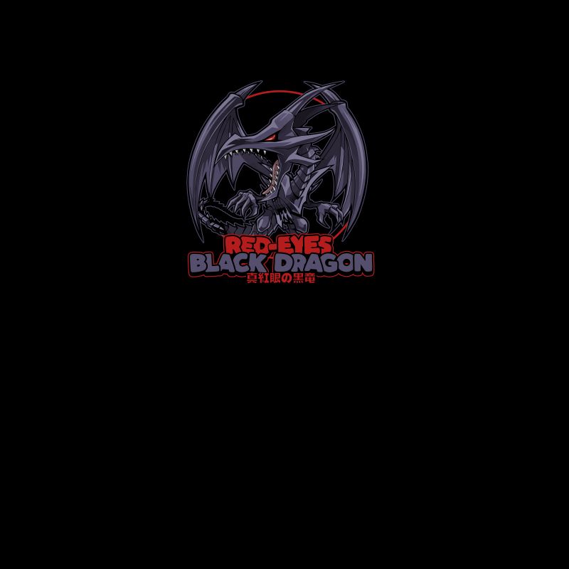 Red-Eyes Black Dragon Chibi Unisex T-Shirt - Black